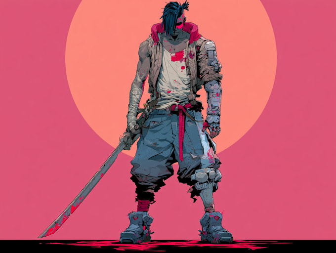 do cyberpunk character art