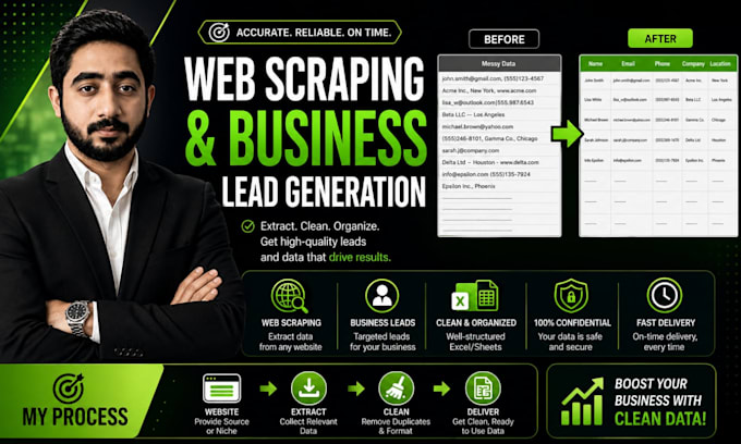 do web scraping and business lead generation