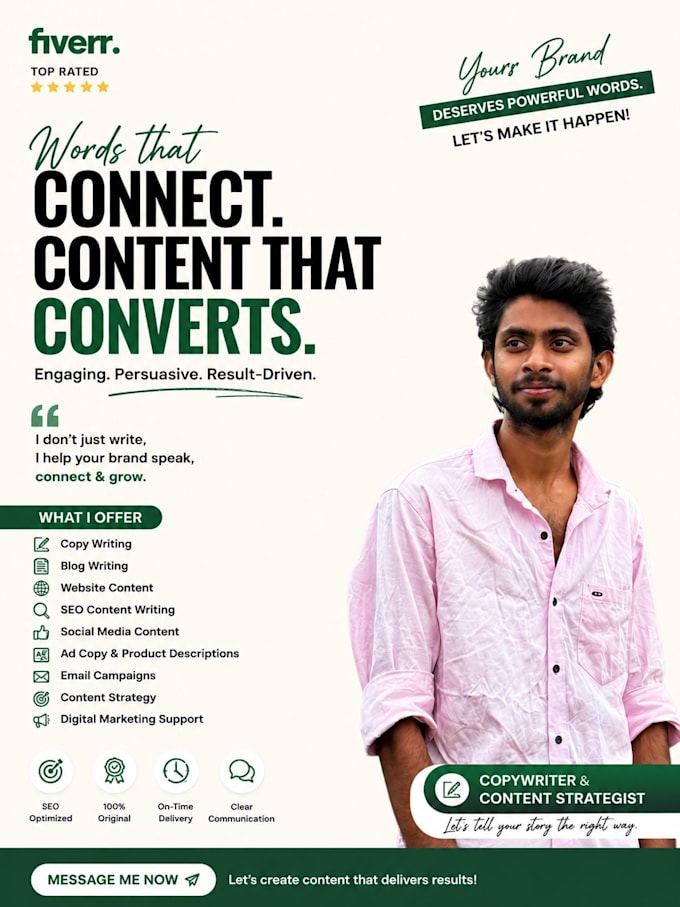 be your SEO content and copywriter