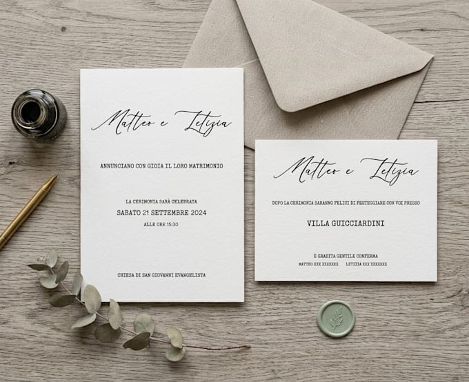 design custom wedding invitation suite for your special day