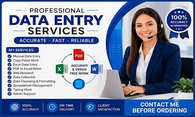 do financial data entry and virtual assistant tasks in excel