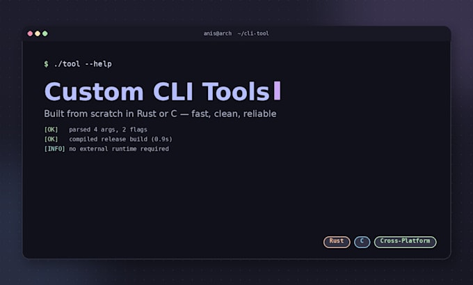 build a custom a cli tool that satisfies your need