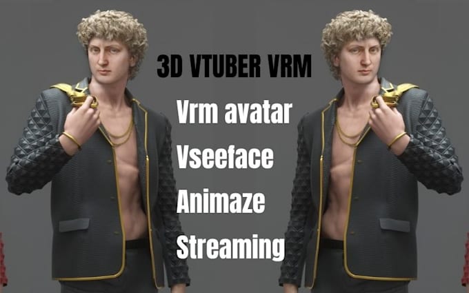 create custom 3d vtuber vrm avatar rigging with vrm vseeface warudo streaming