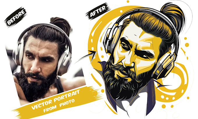 draw a modern vector portrait from your photo