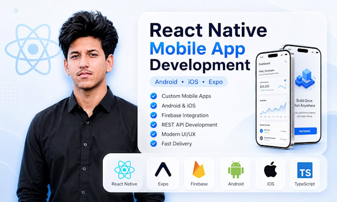 develop a cross platform mobile app with react native expo