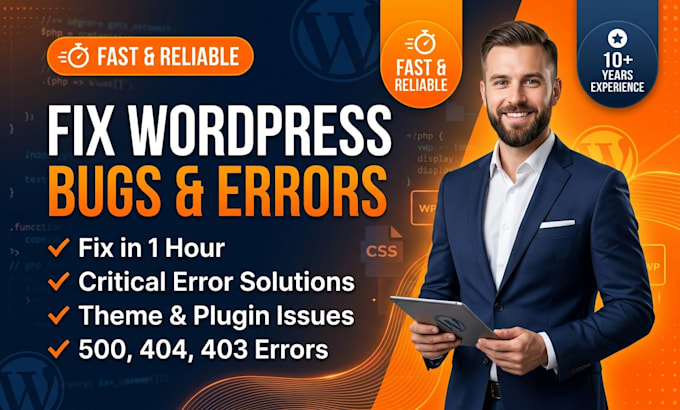 fix wordpress issues errors bugs and customization fast