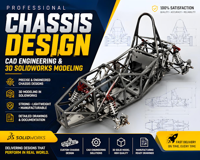 create chassis design, cad engineering and 3d solid work modeling