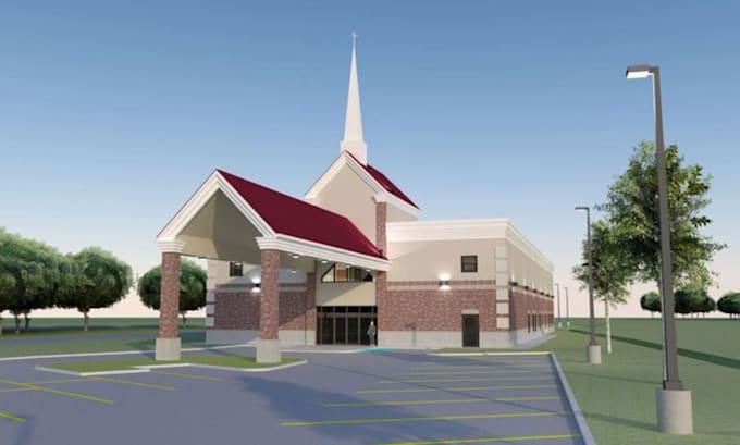create an expert 2d church floor plan, church architect in 3d visualization
