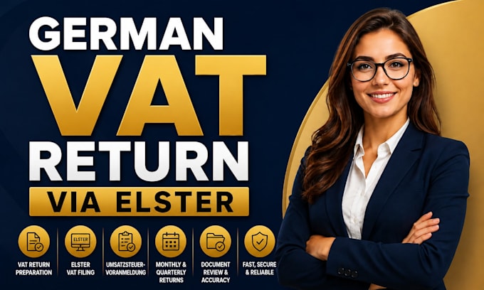 prepare german vat return, elster for non resident and resident business