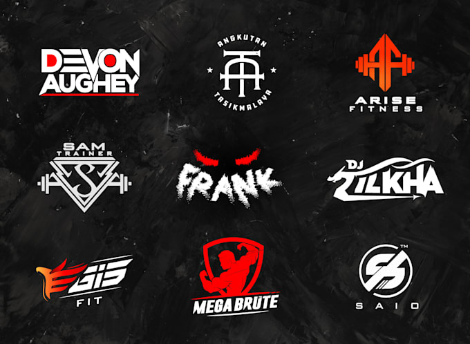 design custom typography, dj, producer, music, band, gym or clothing brand logo