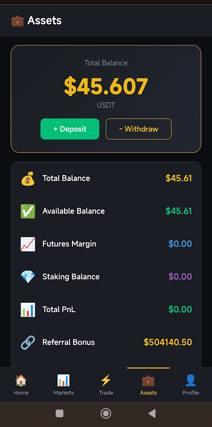 create mini crypto exchange app