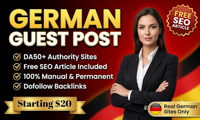 write and publish german guest post backlinks