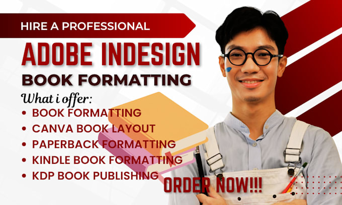 do adobe indesign book formatting, book layout, typesetting for self publishing