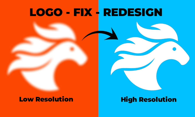 modify, fix, resize, redraw, vectorize logo