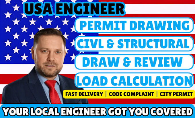 structural engineering design, load calculation, wind load analysis, deck permit