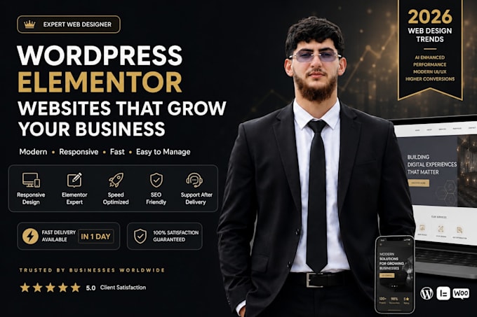 design and redesign a wordpress elementor website