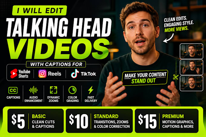 edit engaging talking head videos with captions