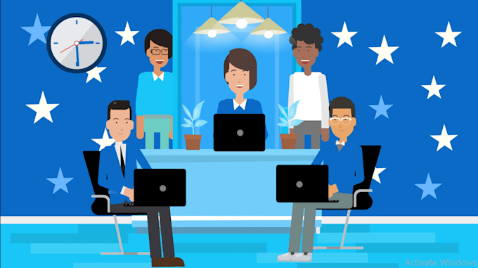 create animated explainer elearning course video and training video