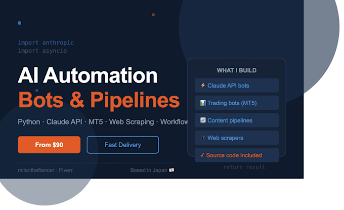 build an ai automation bot or pipeline using python and claude API