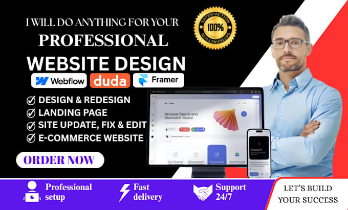 design and redesign webflow website build webflow website webflow develop expert