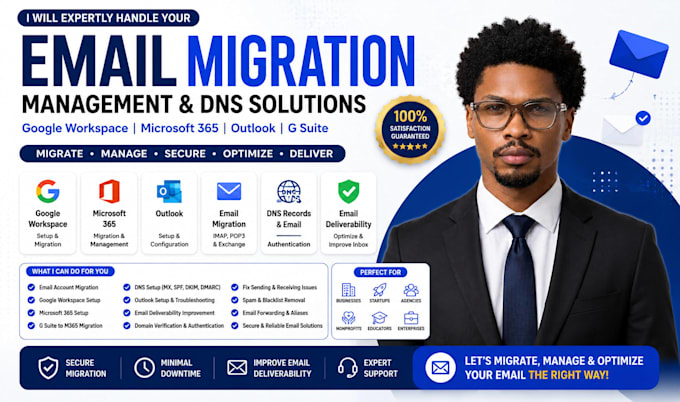 email migration management google workspace microsoft 365 g suite fix email dns