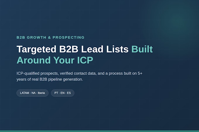 build targeted b2b lead lists and icp research