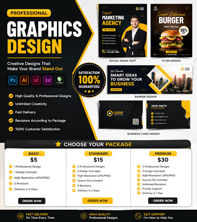 do professional graphic design work