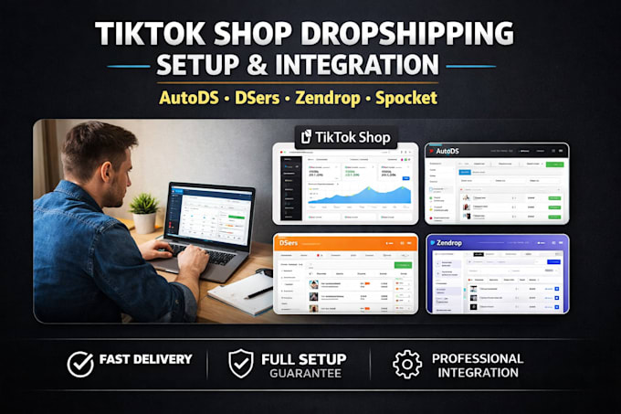 setup tiktok shop drosphipping integration via autods dsers zendrop spocket