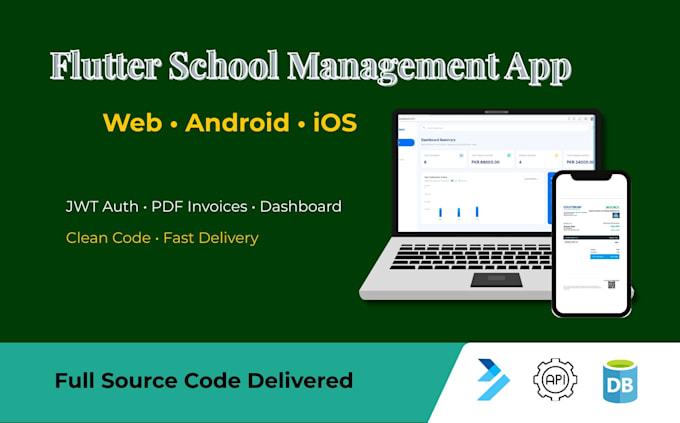 build a flutter school management app with admin panel