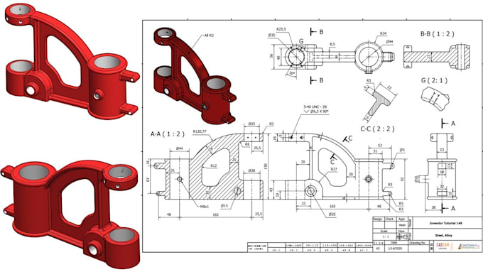 do 3d cad design model mechanical product design 2d cad drawing in soildworks