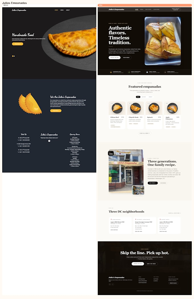 same day restaurant website glow ups