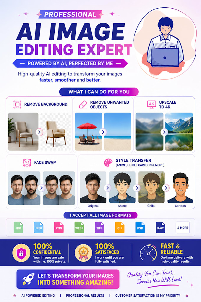 provide professional ai image editing services