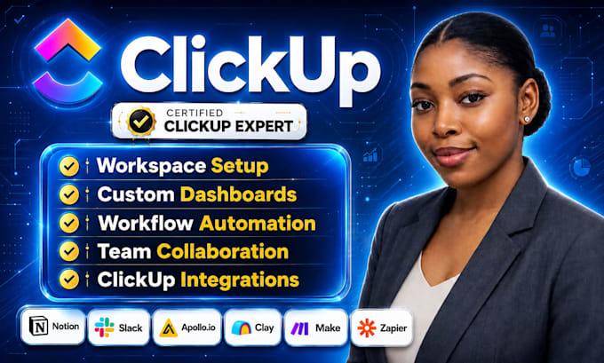 do clickup notion dashboard trello asana workflow automation slack integration