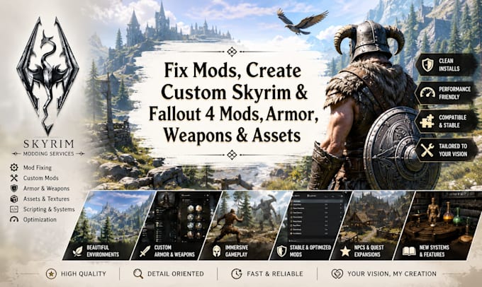 fix mod make custom skyrim mod fallout 4 mod foundry vtt, armor weapon asset