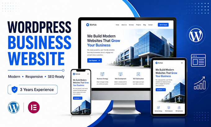 design or redesign a professional wordpress business website