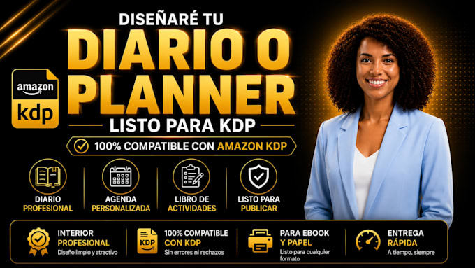 maquetaré interior de diario agenda o libro de actividades para kdp