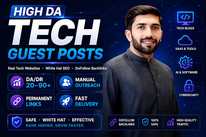 do guest posting on high da tech sites with dofollow backlinks