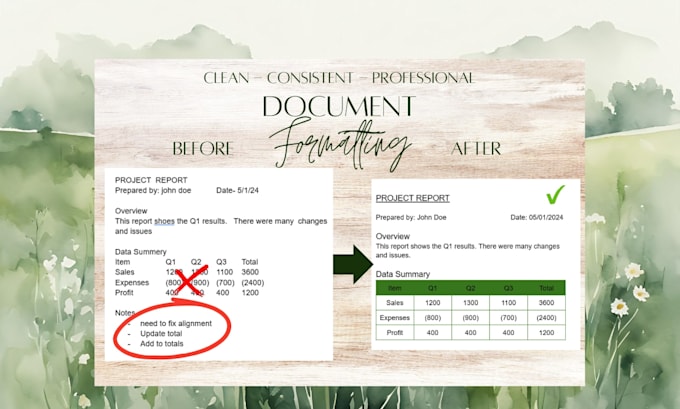 clean up and format your excel or word documents