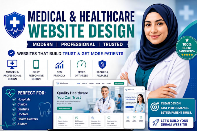 design a professional wordpress website for your dental clinic