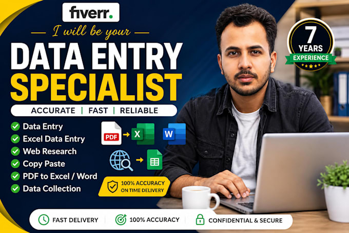 provide professional data entry with 100 accuracy