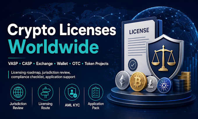 help with crypto vasp casp license roadmap worldwide