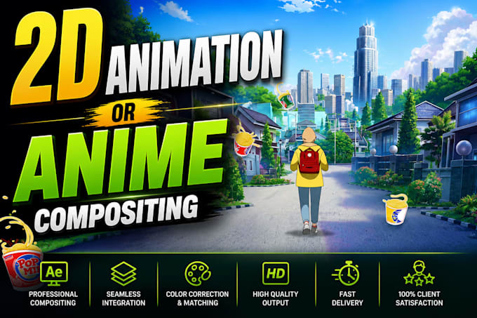 do 2d animation or anime compositing