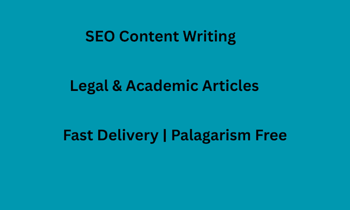 write SEO blog posts and legal articles for your website