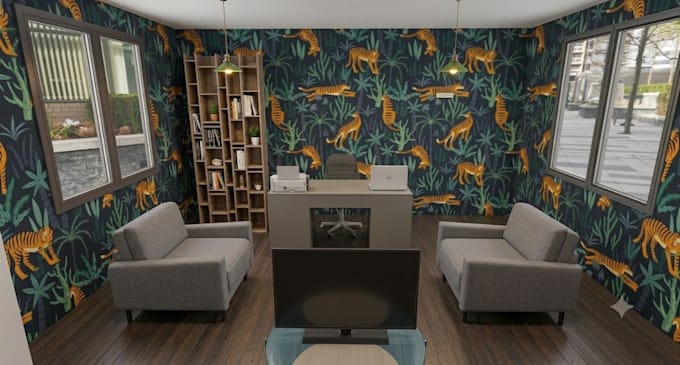 3d room project office room