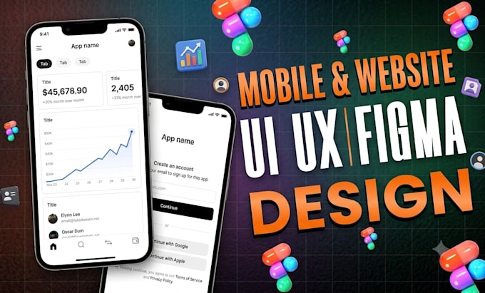 design a interactive website and app design in figma