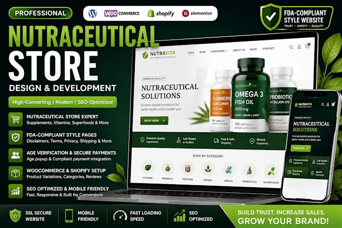 design nutraceutical store, research peptide store, nutraceutical