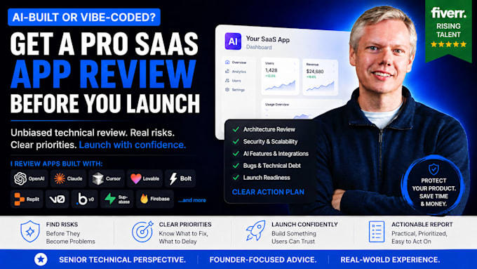 audit and review your ai or vibe coded app for security and scalability risks