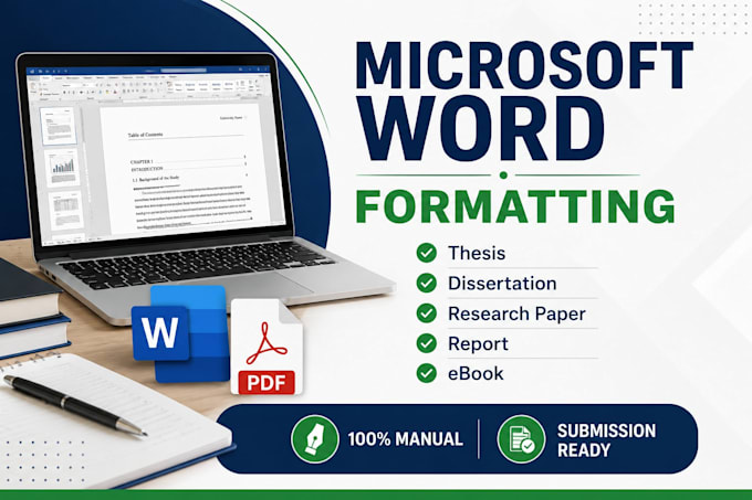 edit, design and format word document, thesis, report, article, proposals