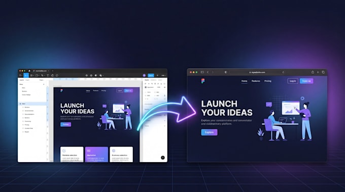 convert your figma design to responsive react or next js code