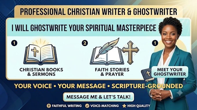 chriatain book writer, sermon, ghostwrite spiritual memoir prayer book ghostwrit